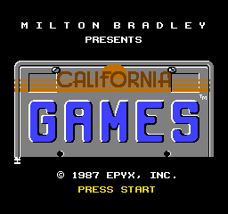 California Games (Europe) Title Screen